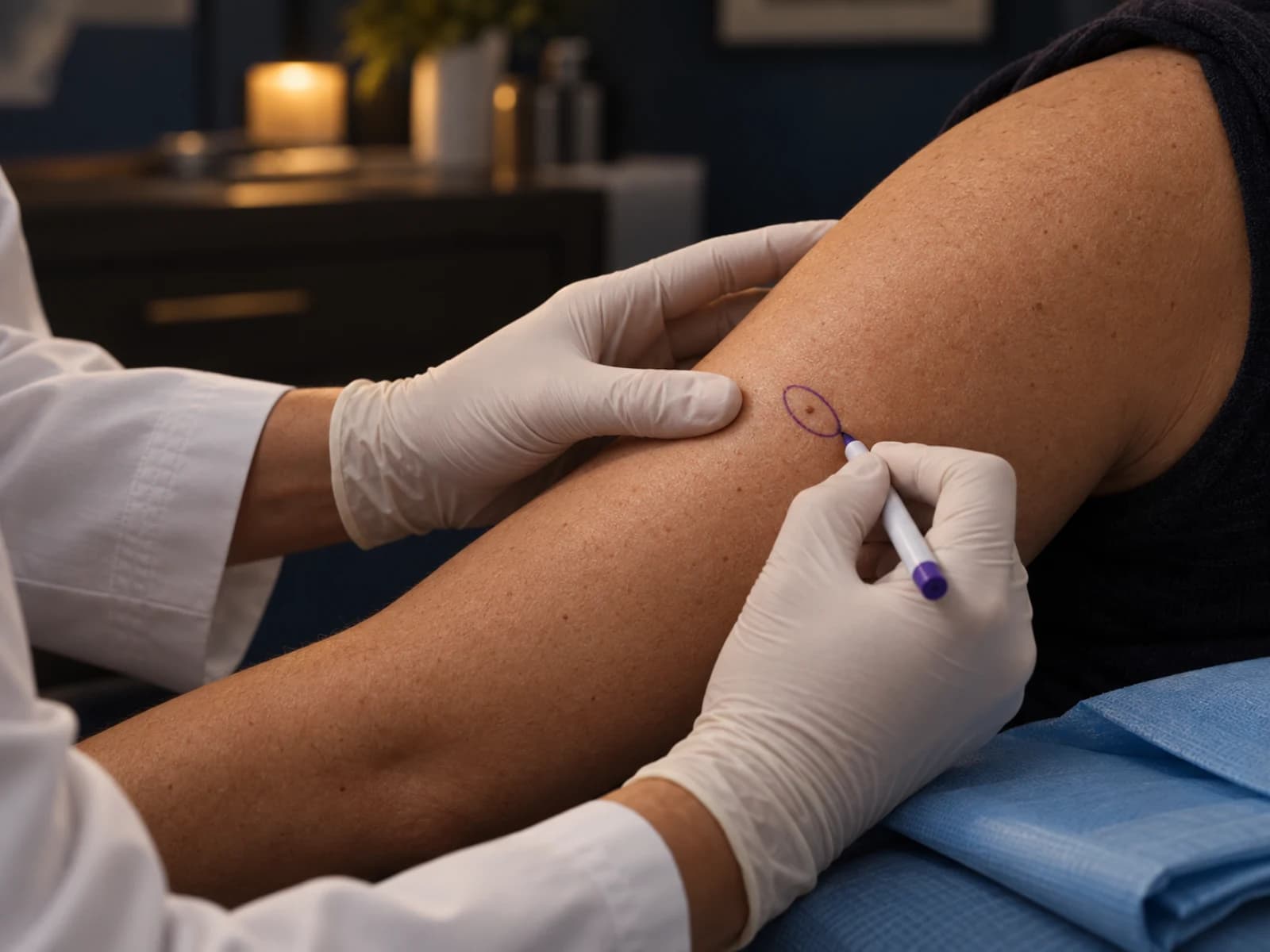 Marcarea precisă a unei leziuni înainte de excizie
